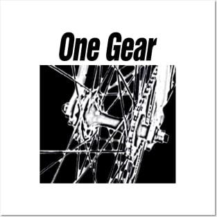 One Gear Bicycle Tee Fixie Bike Top Rider Posters and Art